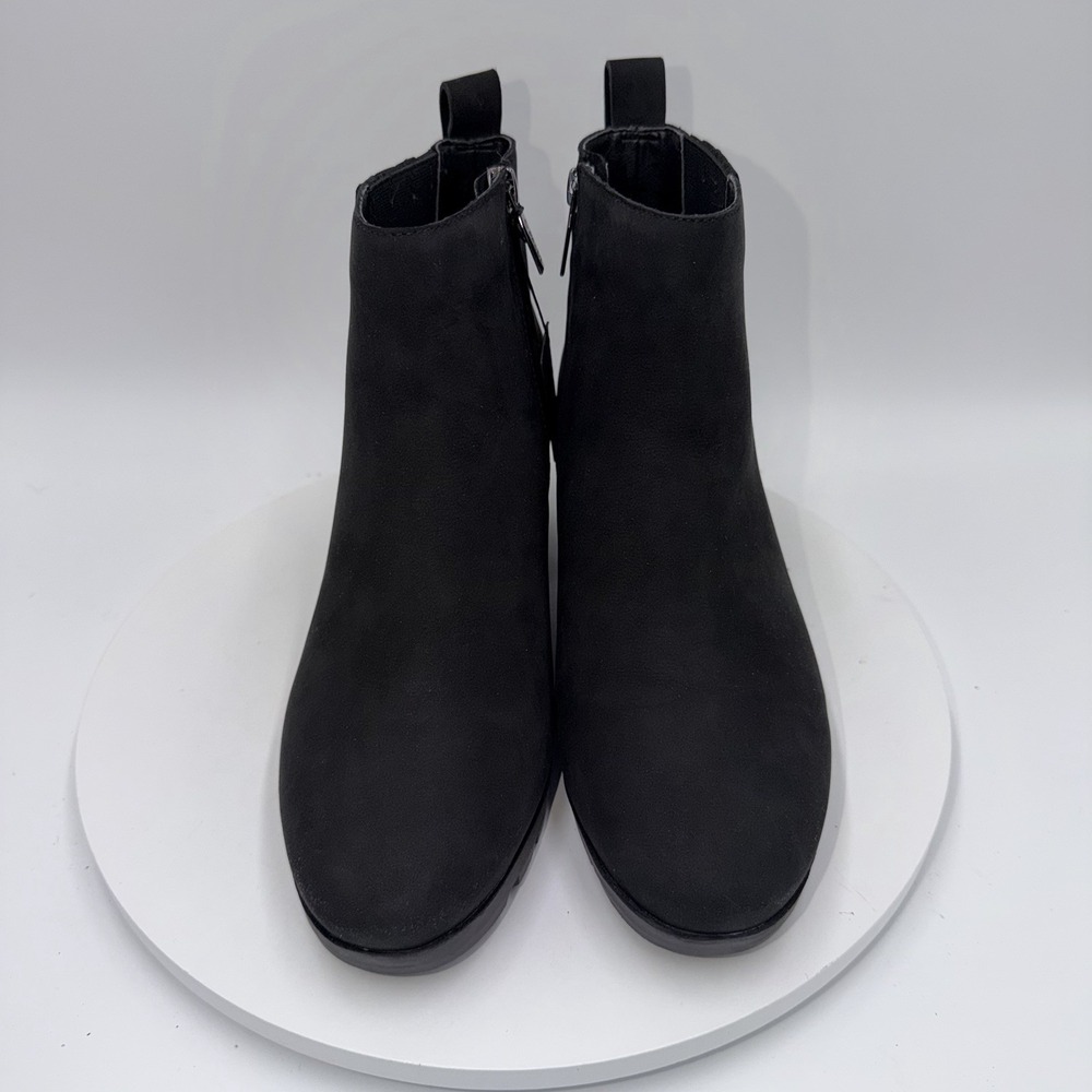 Vionic Women's Sz 8.5‎ Wilma Black Ankle Bootie Waterproof Nubuck Leather - Picture 3 of 8